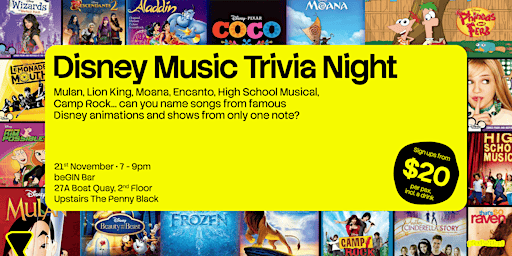 Disney  Music Trivia Night