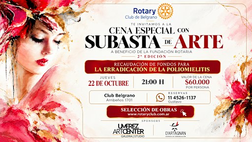 Cena Benéfica y Subasta de Arte | Rotary Club de Belgrano – 2.ª Edición