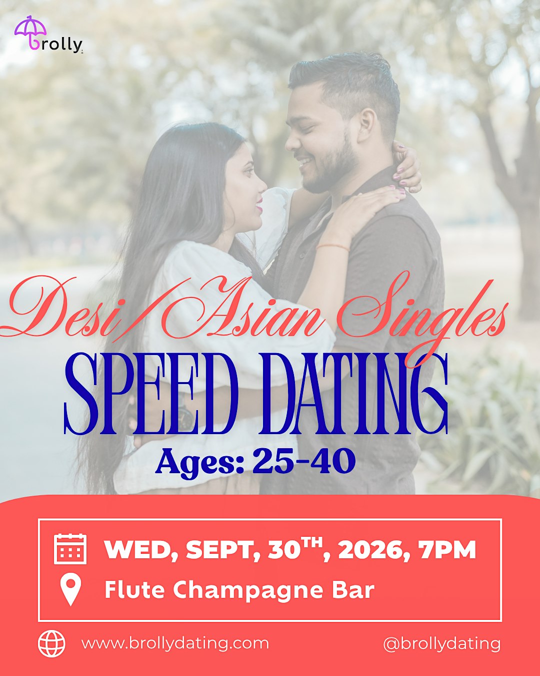 Desi/Asian Singles Speed Dating, 25-40: Wed, September, 30th, 2026, at 7pm
