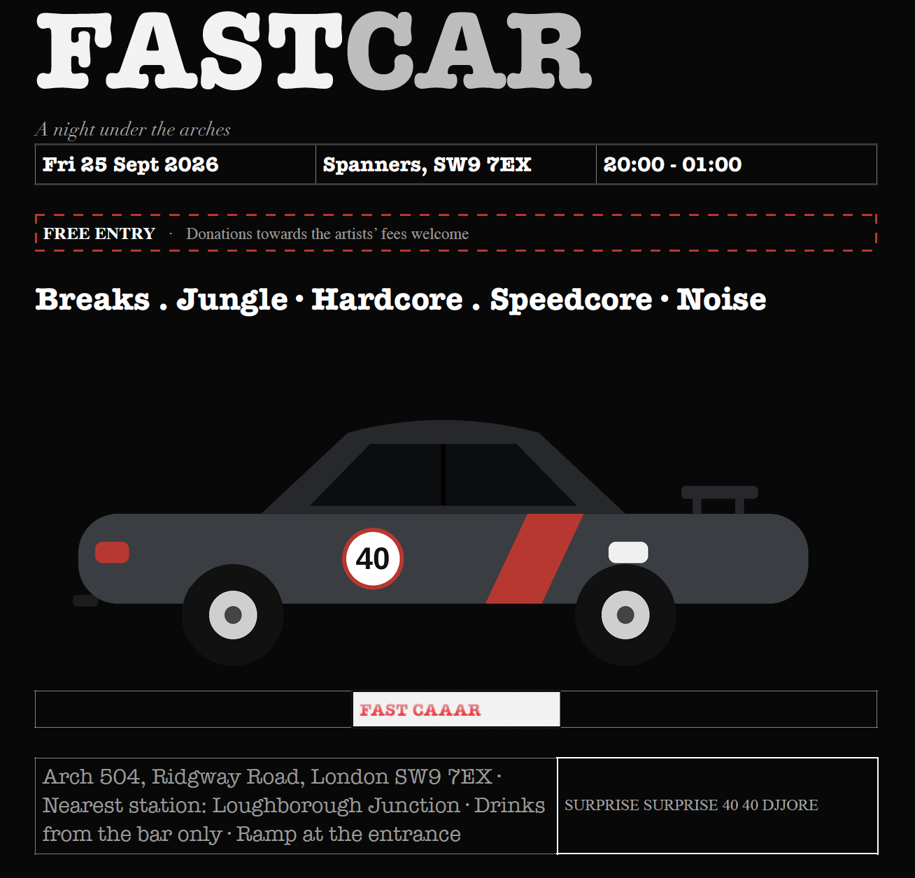 Fast Car 40 - Hardcore, Jungle, Speedcore, Noise