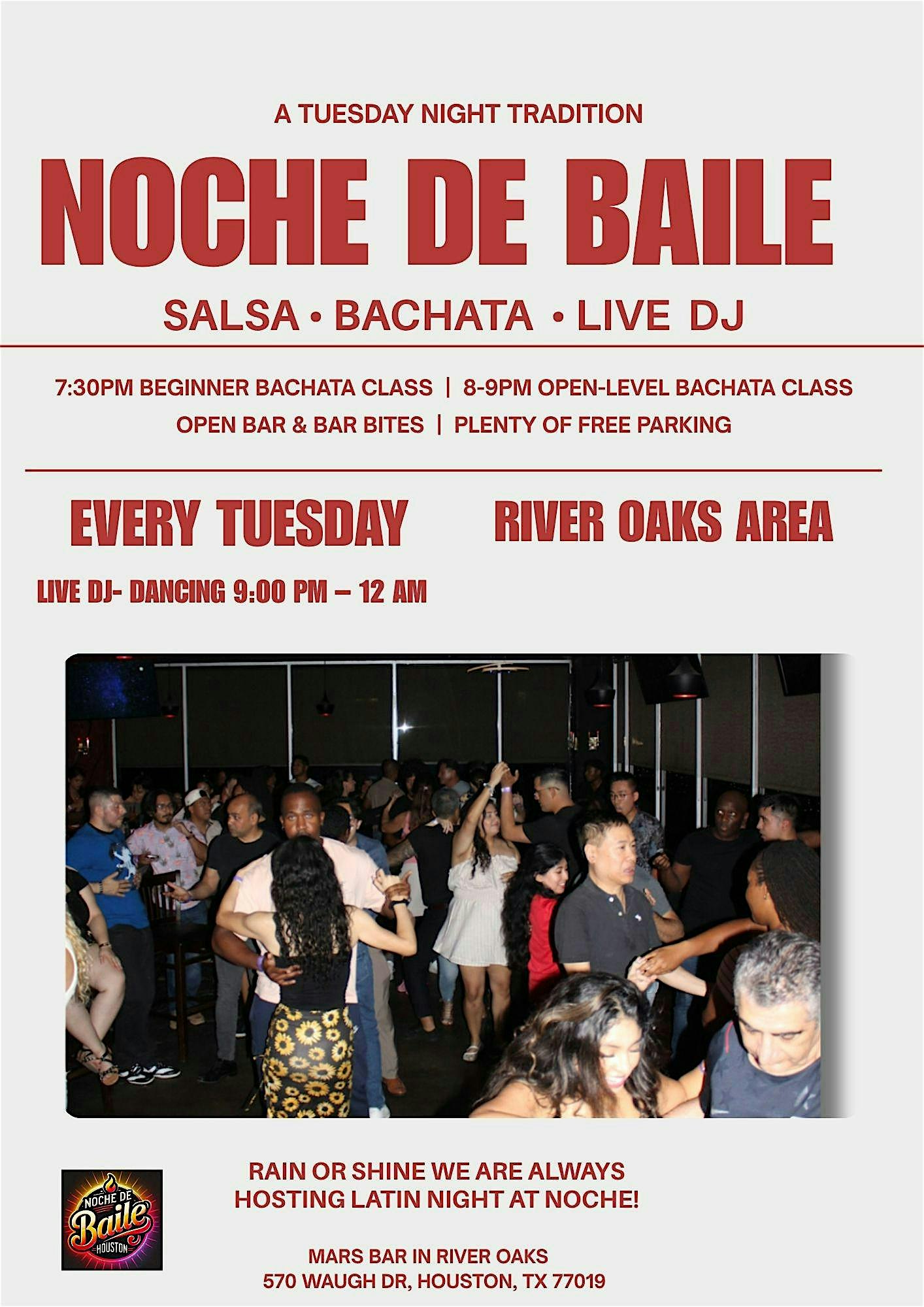 Bachata y Salsa Night in River Oaks- Noche de Baile Social Club