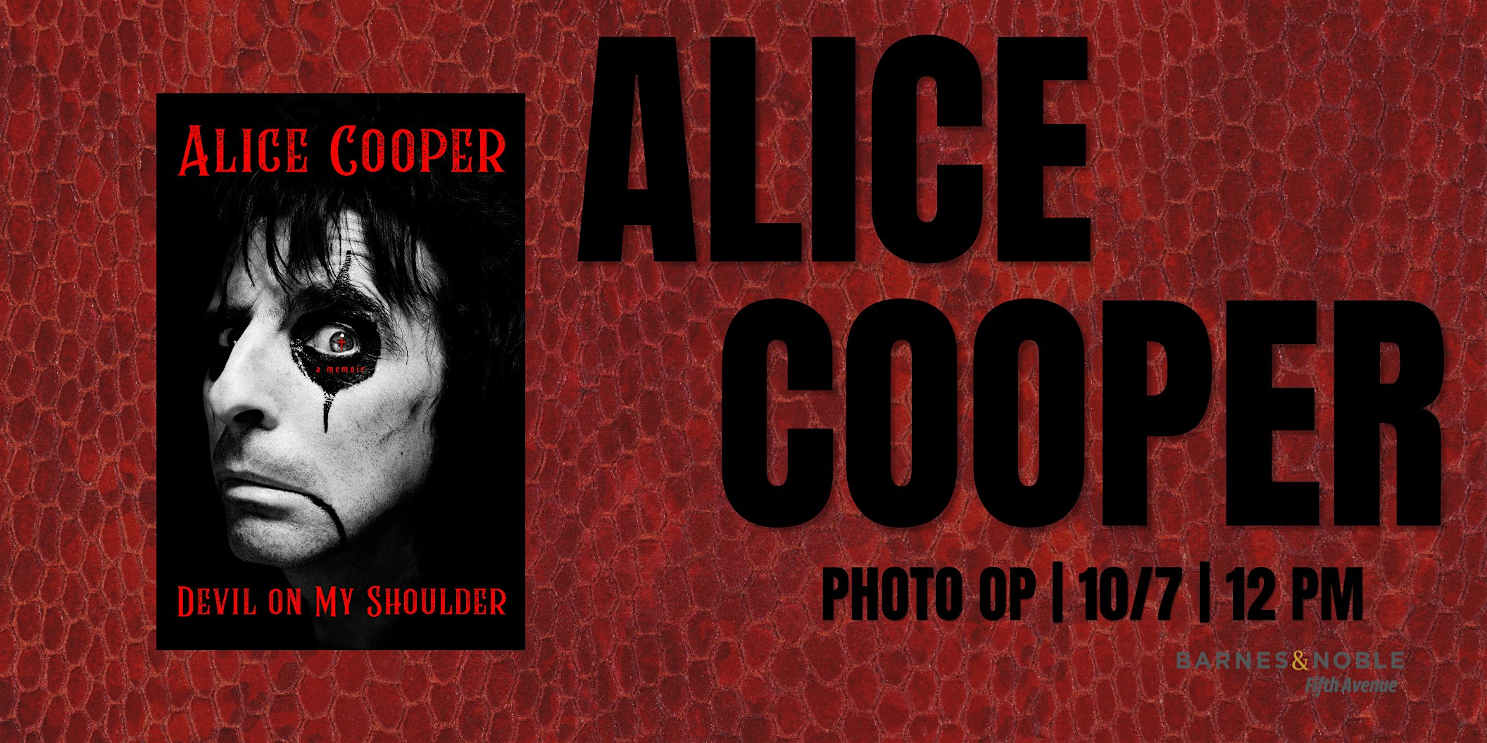 Alice Cooper celebrates DEVIL ON MY SHOULDER @ B&N 5th Ave!