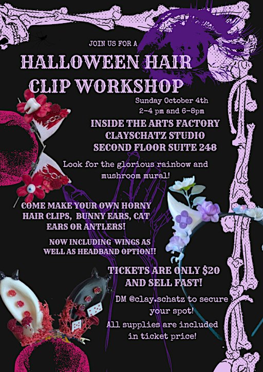 Halloween hair clip workshop