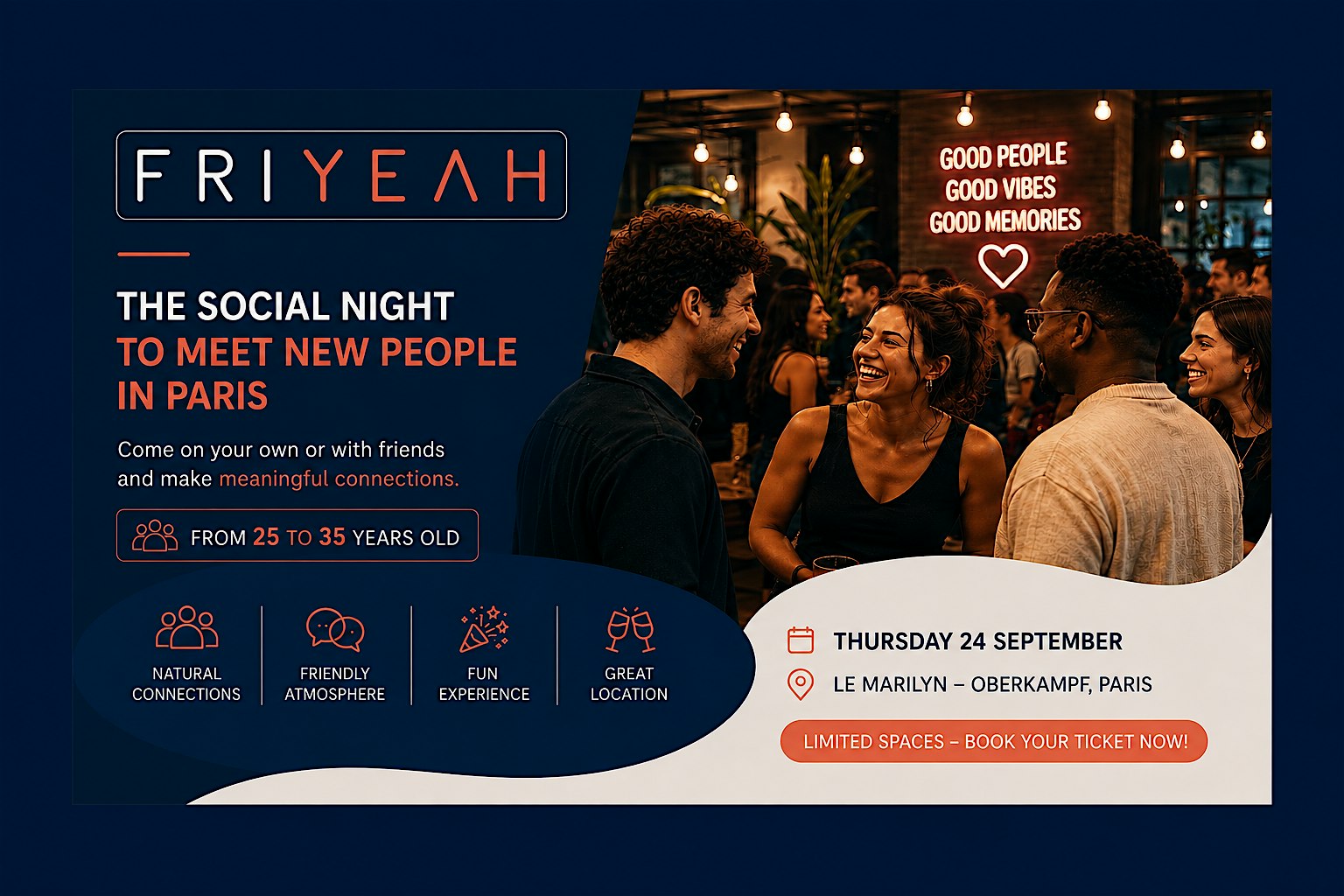 FRIYEAH — The Social Night to meet French & International Locals in Paris