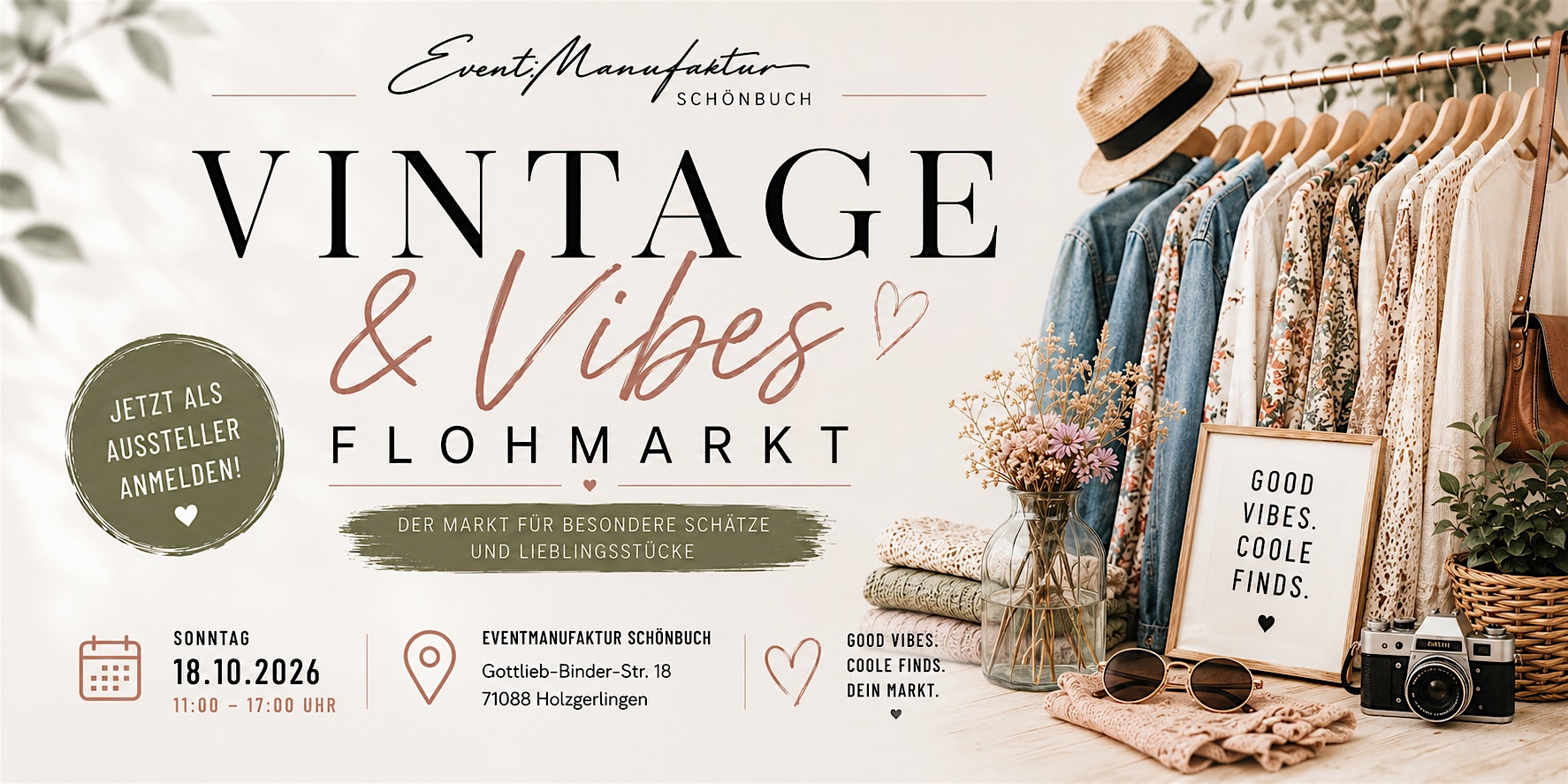 Vintage & Vibes - Flohmarkt Aussteller Ticket