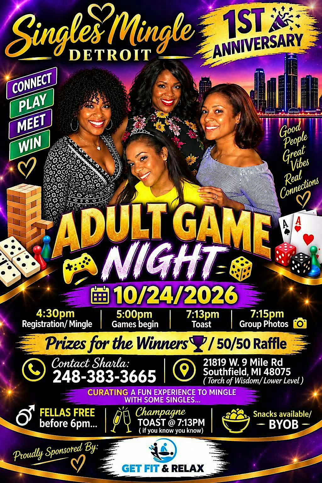 Single Mingle Detroit 1yr Anniversary GAME NIGHT
