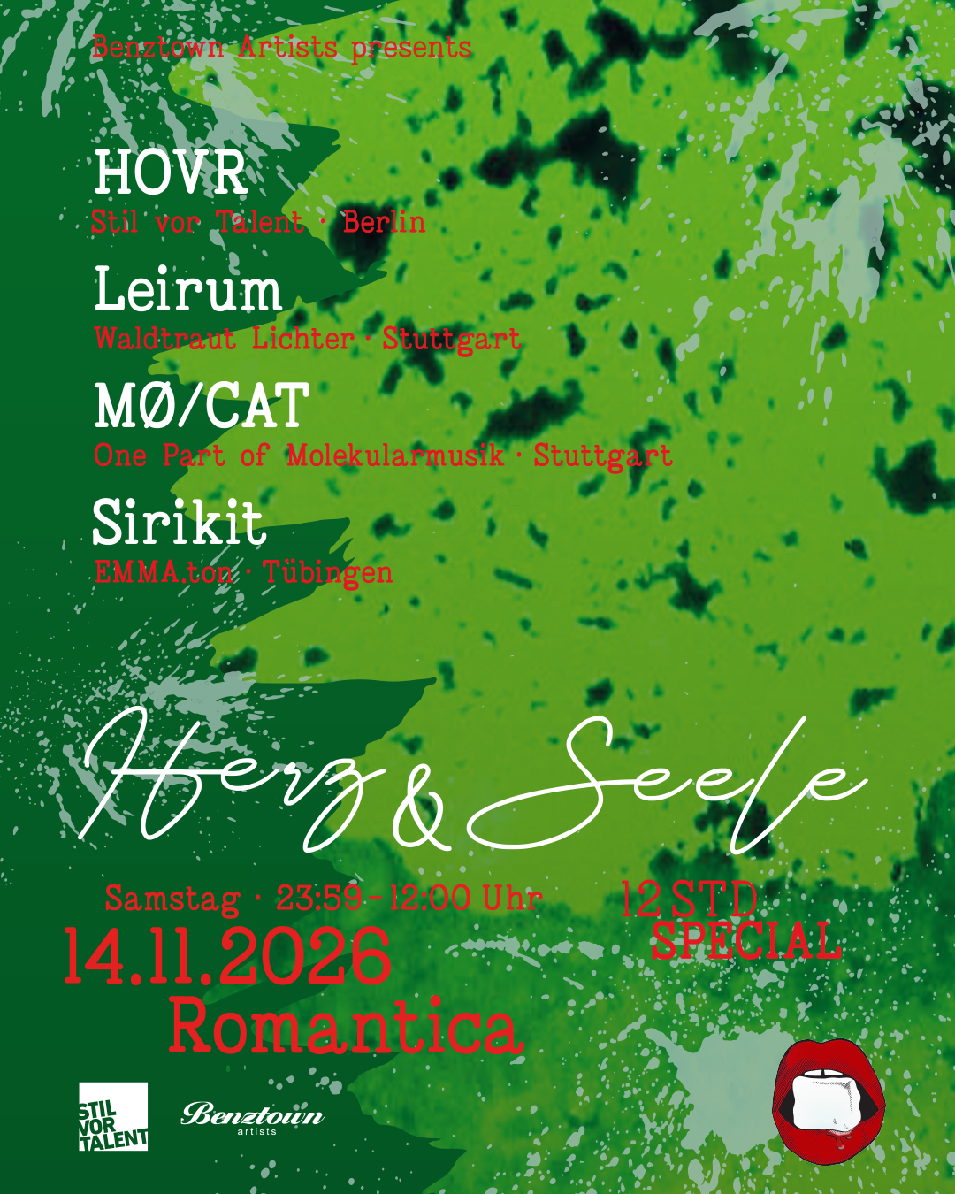 HERZ & SEELE. 12 STUNDEN Romantica MIT HOVR, LEIRUM, MØ/CAT, SIRIKIT