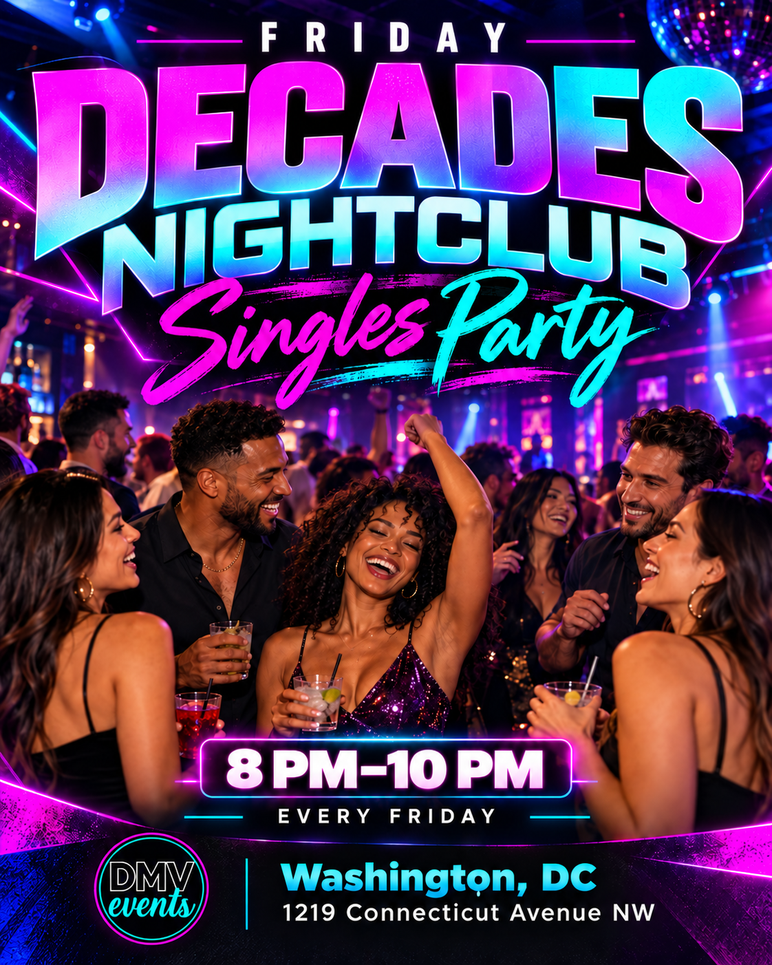 Friday Night Singles Mixer at Decades DC