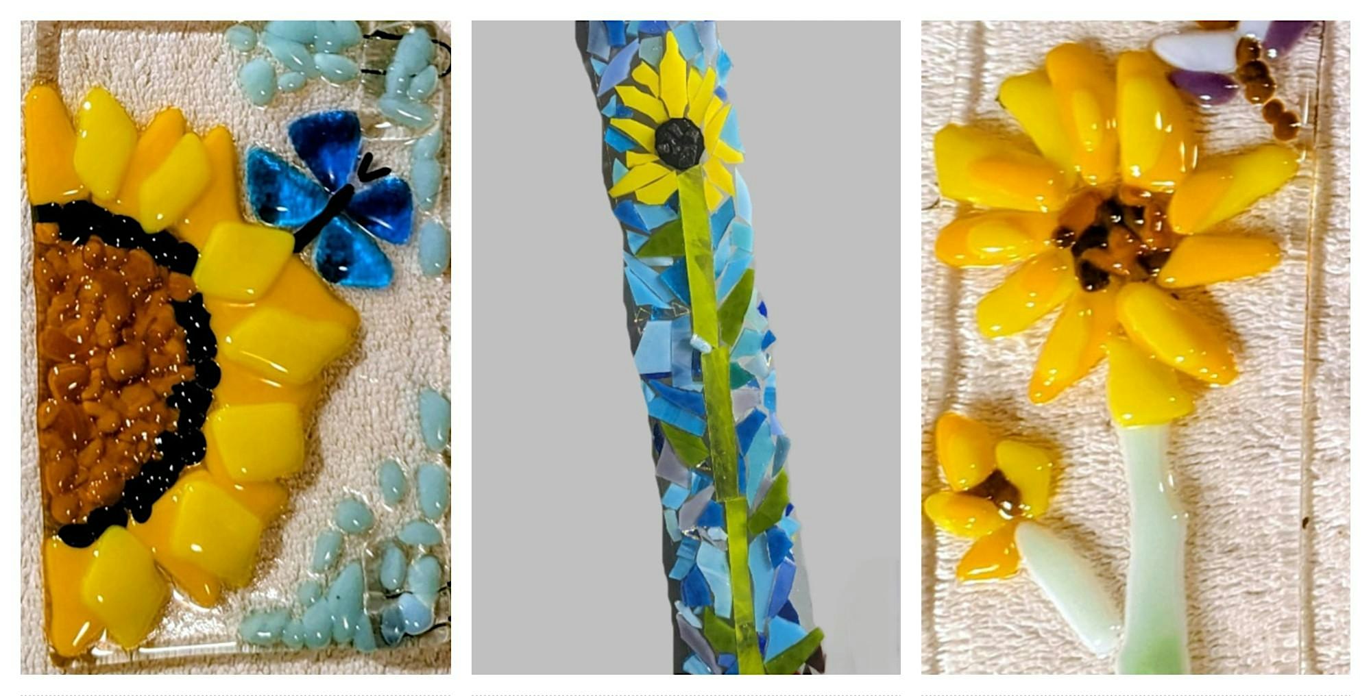 "Free Spirited" SUNFLOWER Beginner Friendly glass Workshop - Livonia