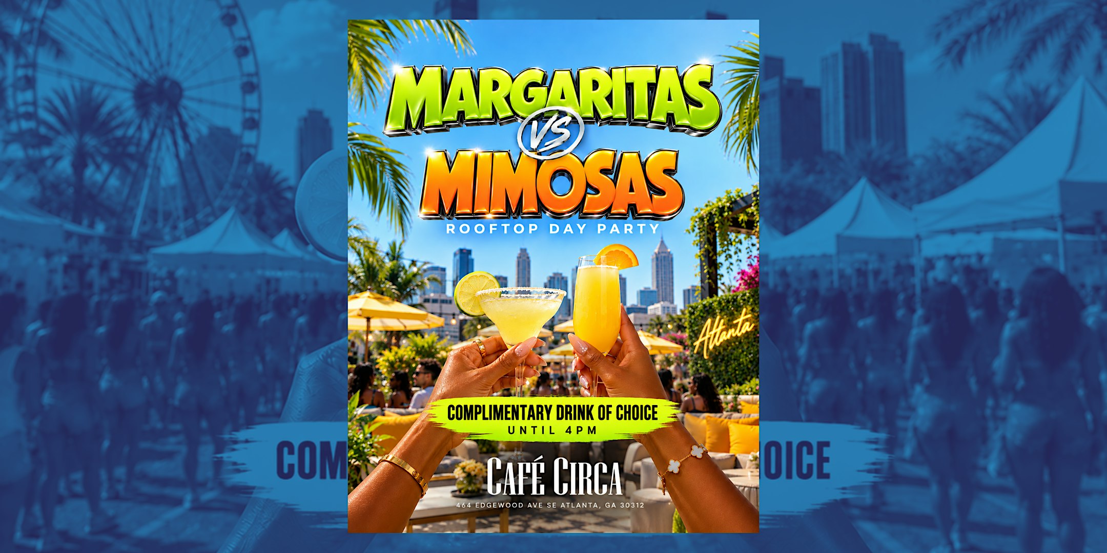 MARGARITAS VS MIMOSAS ROOFTOP DAY PARTY | FREE DRINK TIL 4PM