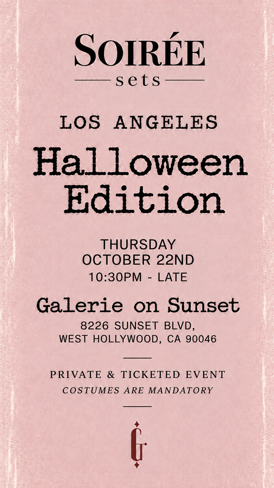 Soiree Sets x Galerie on Sunset Presents: Halloween