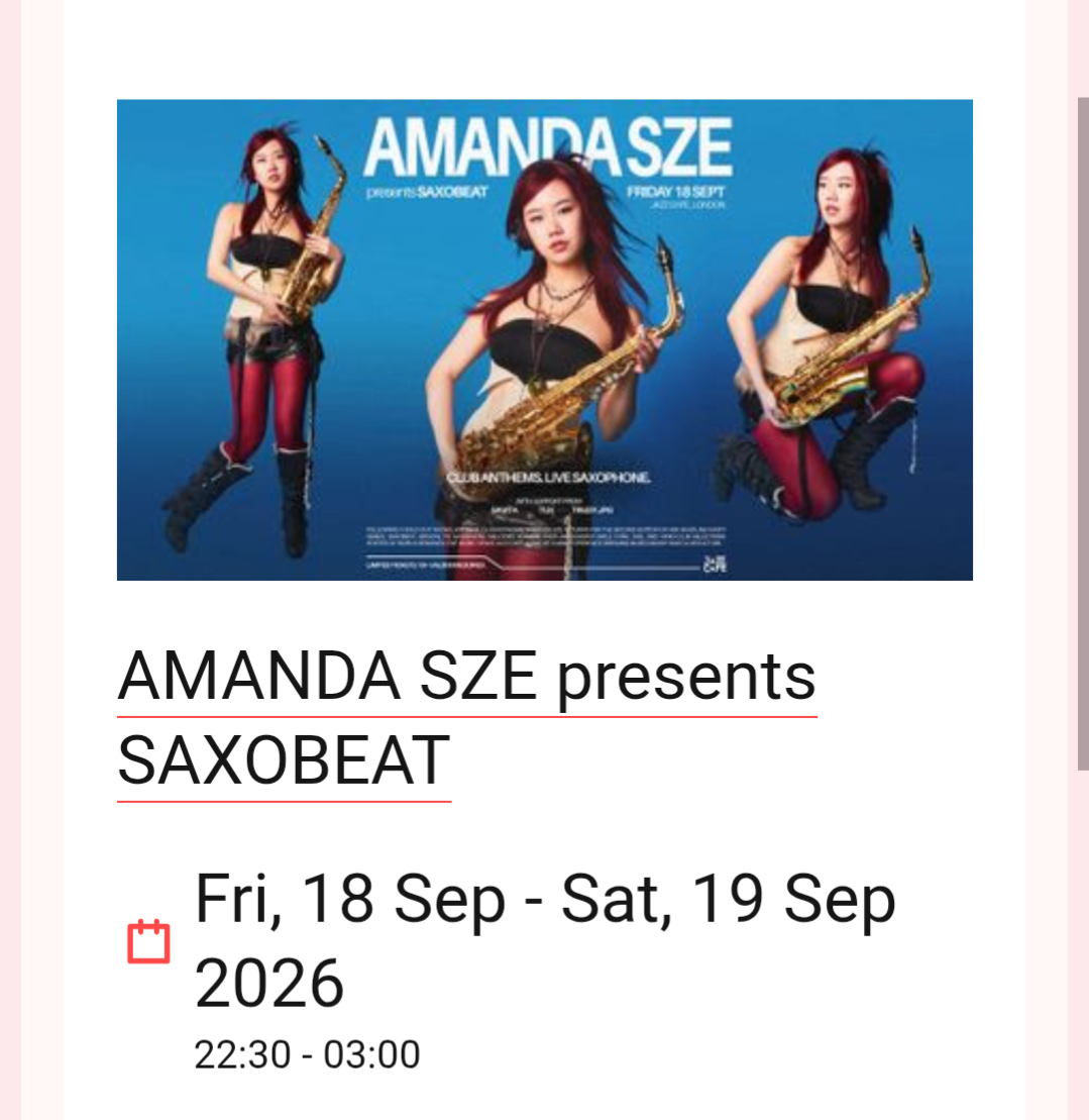AMANDA SZE presents Saxobeat