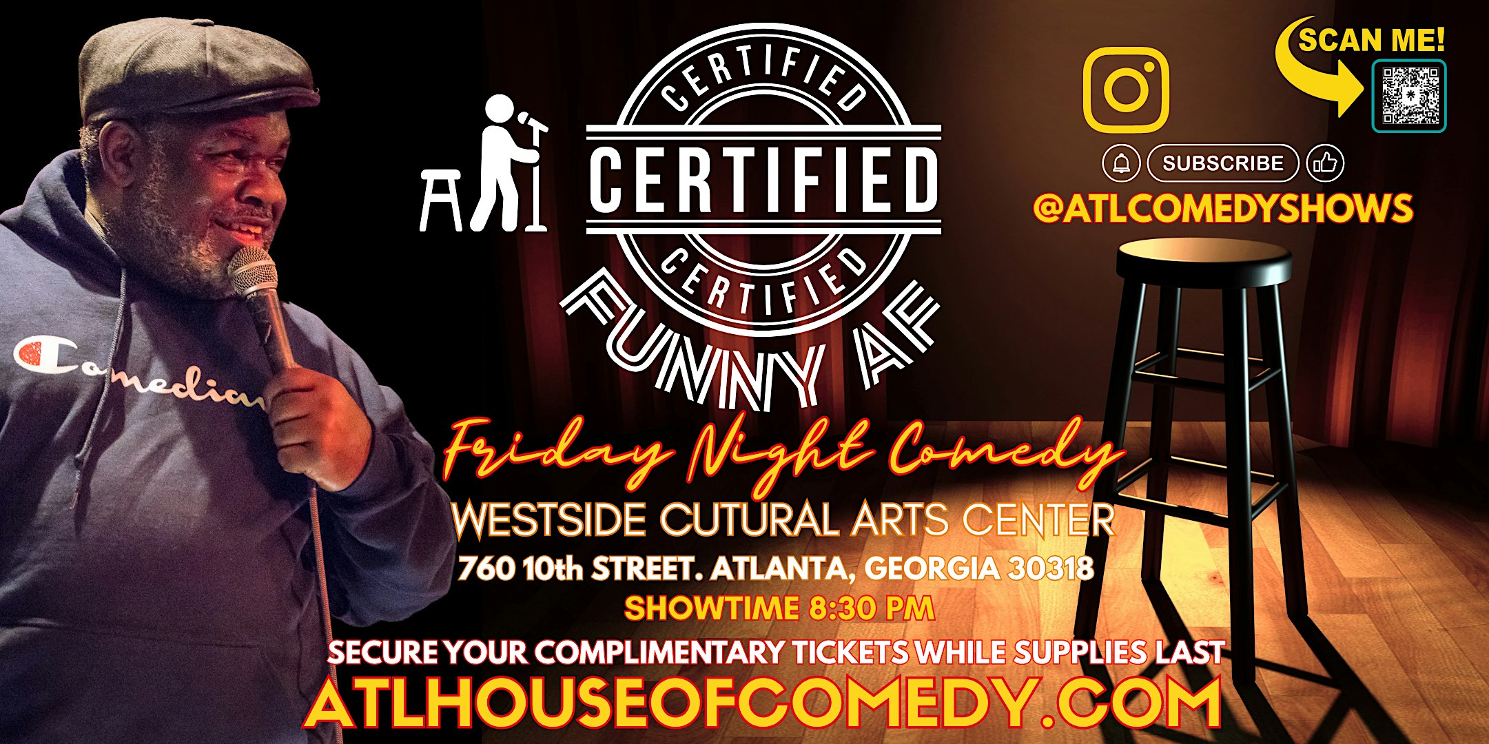 Certified Funny AF presents Fridays Night Laughs Comedy Show