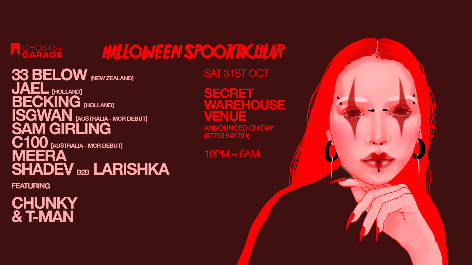Ghosts of Garage: HALLOWEEN SPOOKTACULAR - Secret Warehouse Rave
