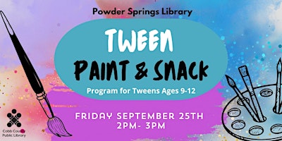 Tween Paint and Snack
