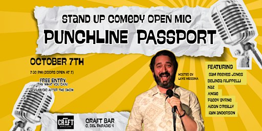 Punchline Passport: English Standup Comedy October 7th