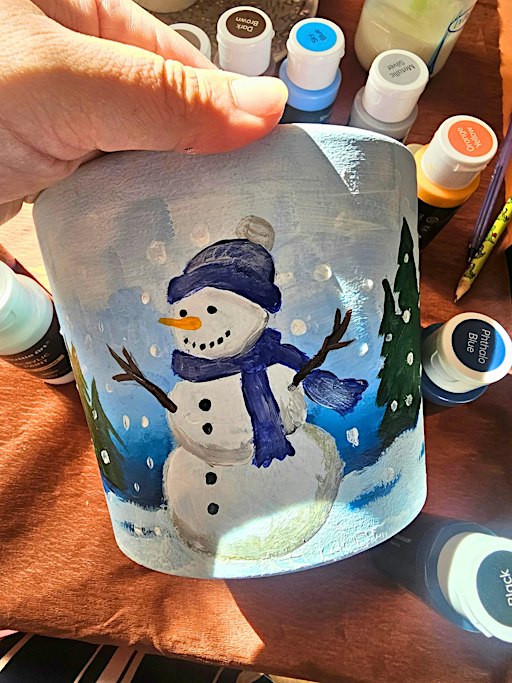 Paint A Pot Masterclass: Winter Snowman