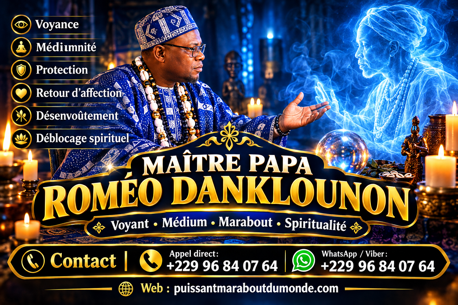 Médium Voyant Marabout retour affectif rapide - Paiement Après Résultat +229 96 840764