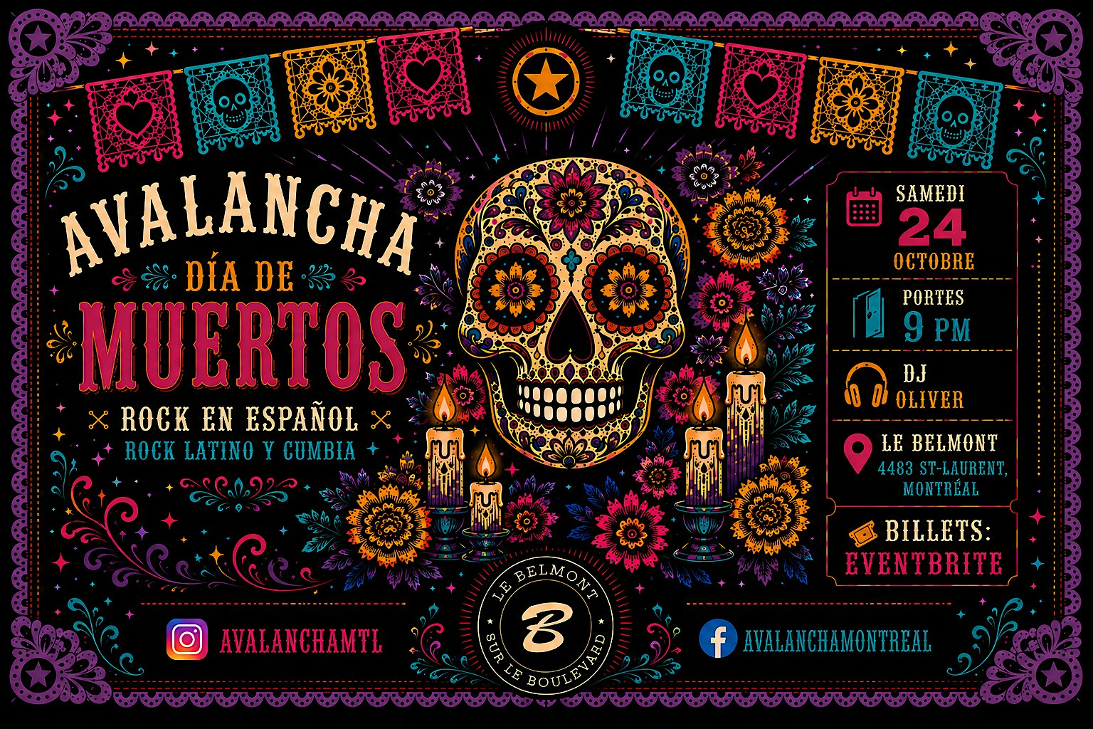 Avalancha: Día de Muertos – 10ª Edición | Rock en español, cumbia & ska