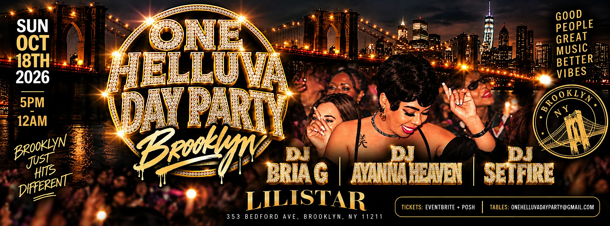 ONE HELLUVA DAY PARTY BROOKLYN