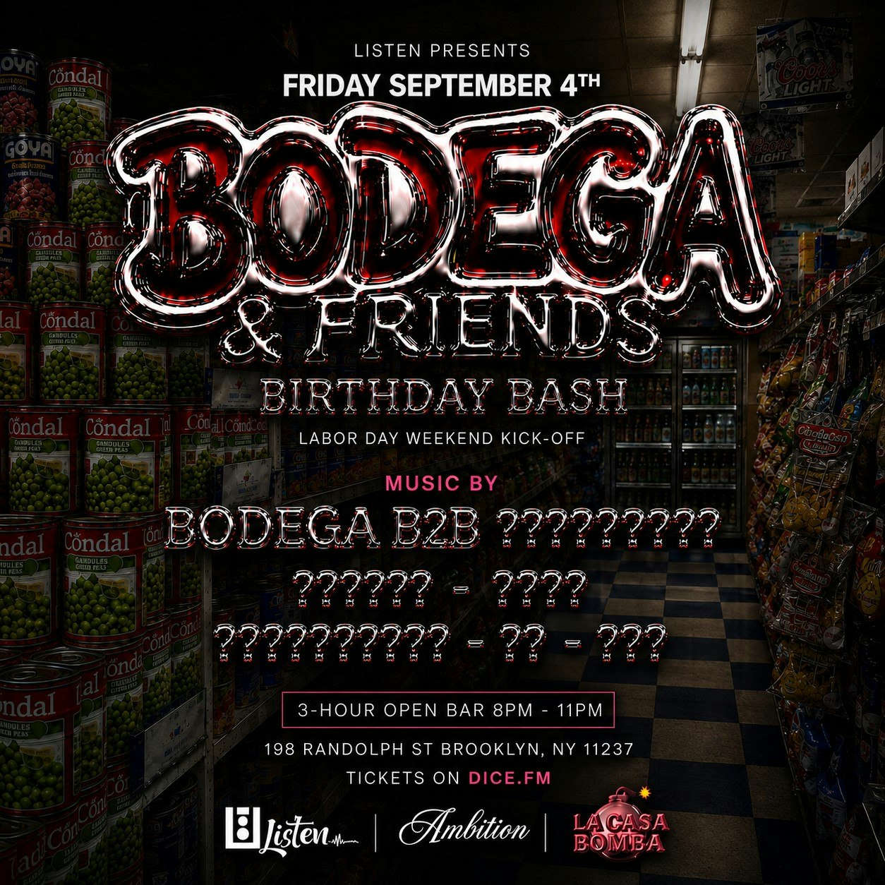 BODEGA & FRIENDS: BIRTHDAY BASH