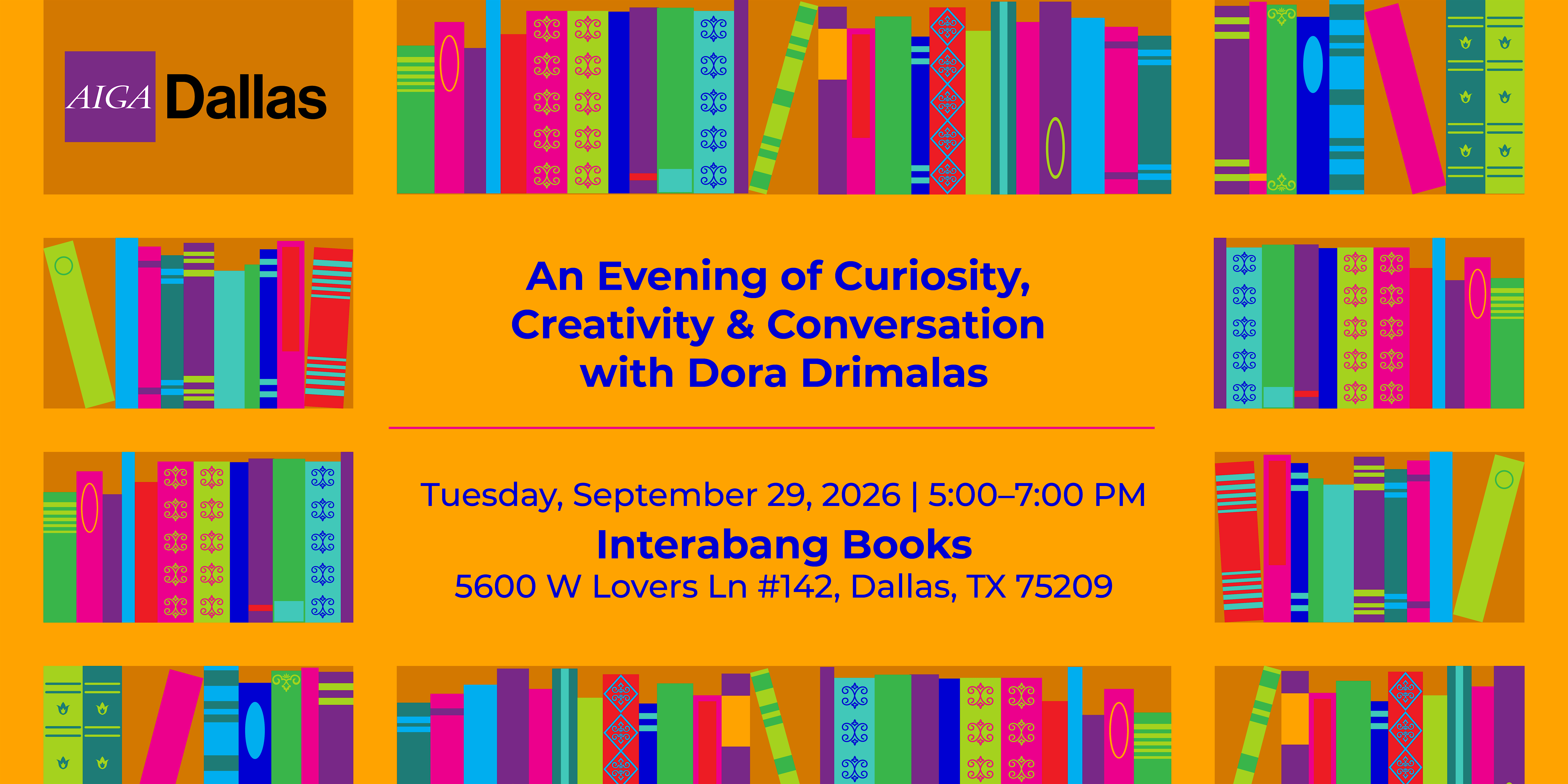 An Evening of Curiosity, Creativity & Conversation with Dora Drimalas