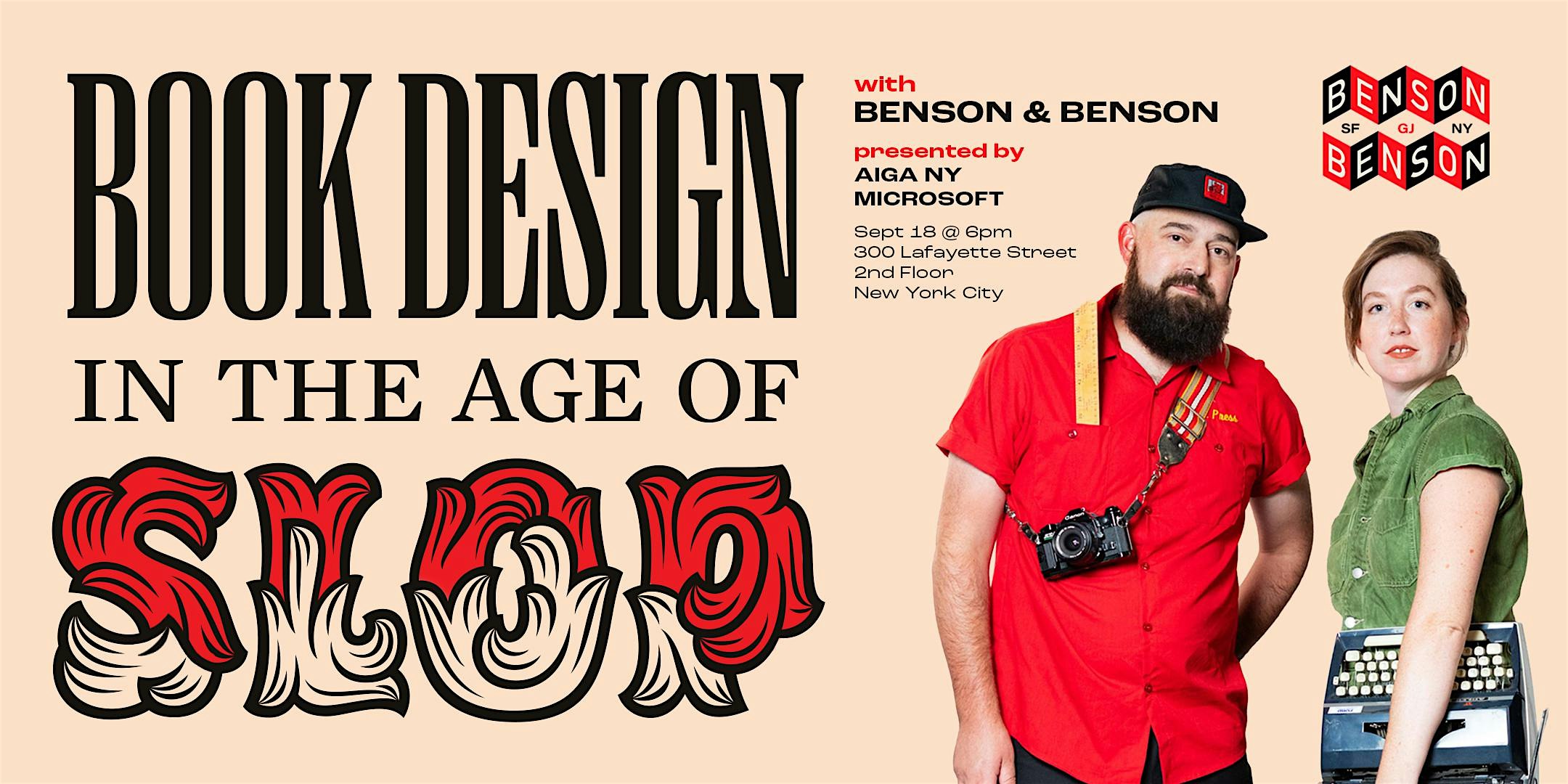 Benson & Benson~ Book Design in the Age of Slop
