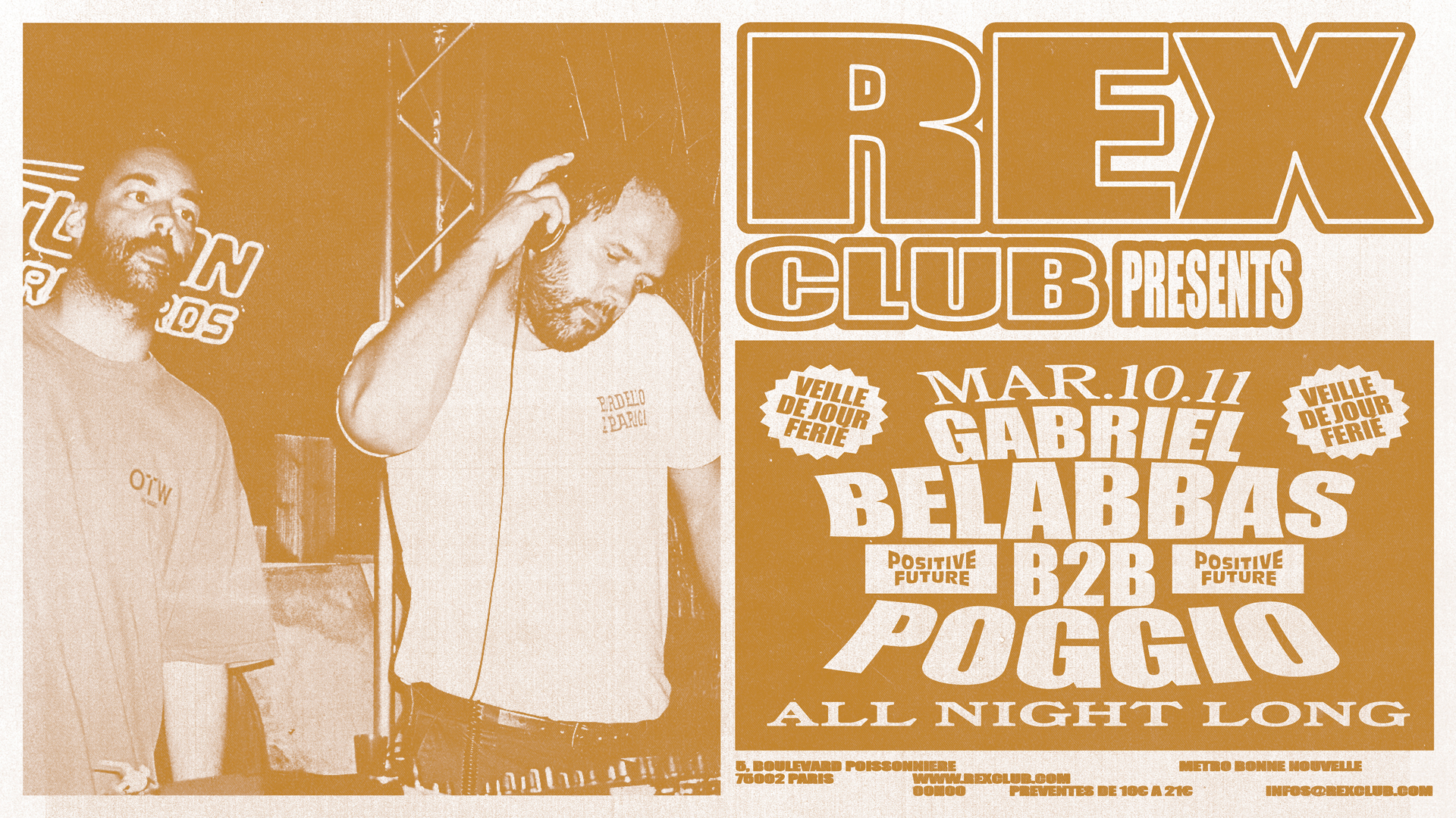 Rex Club presents: Gabriel Belabas b2b Poggio all night long