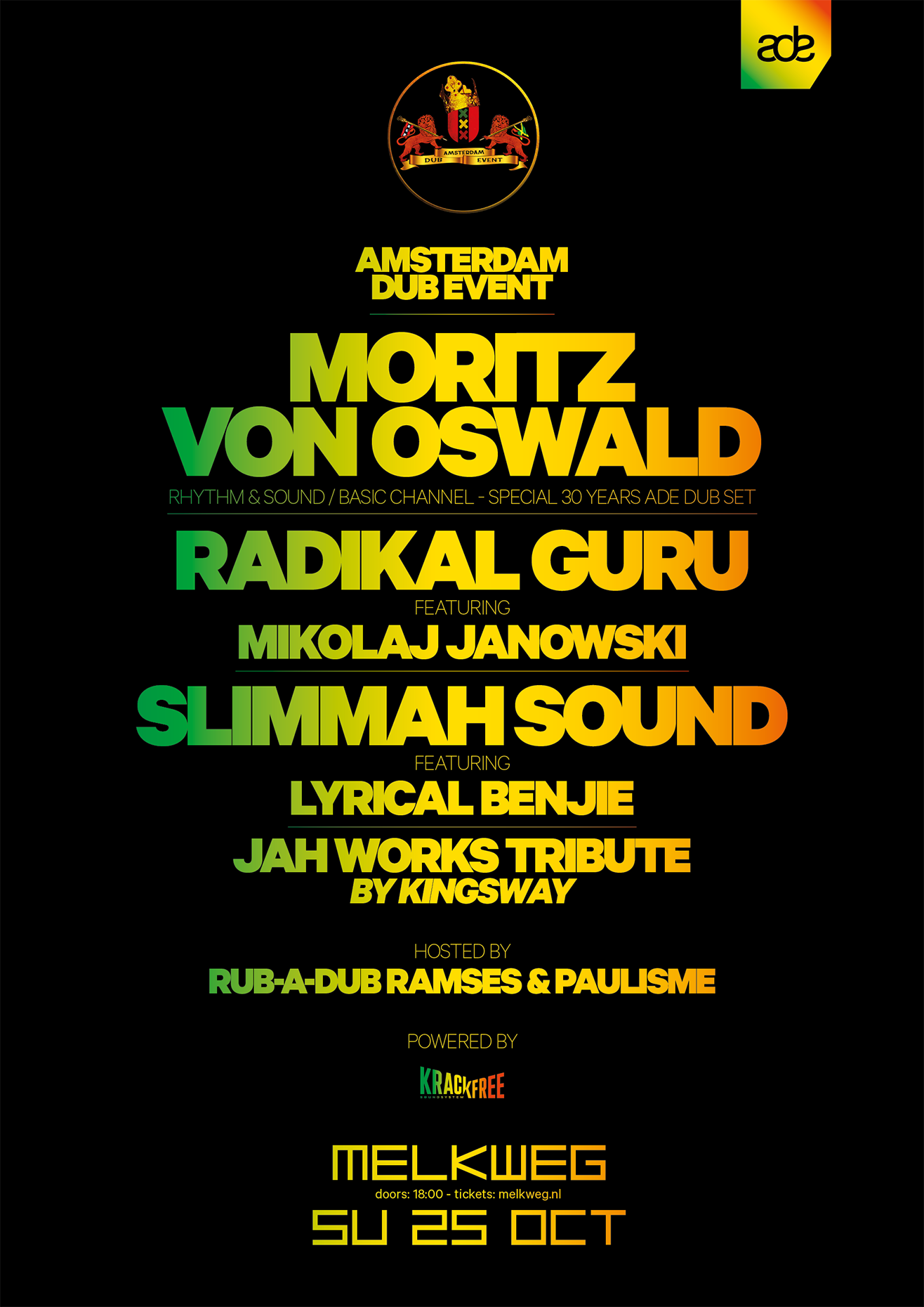 Amsterdam Dub Event: Moritz von Oswald / Radikal Guru e.a