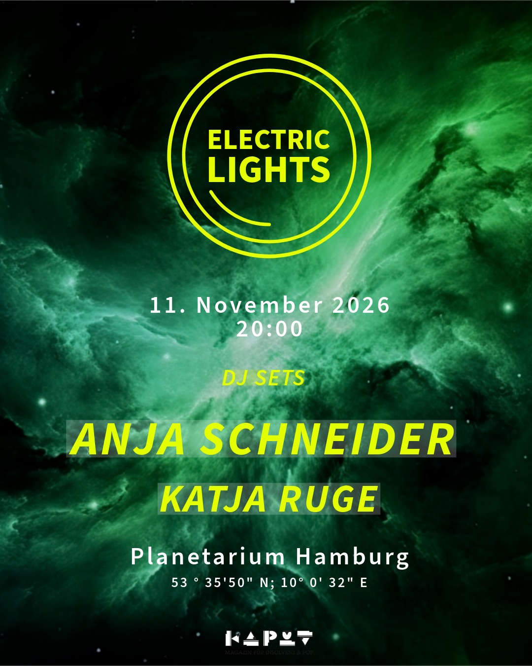 Electric Lights /AV Live - Anja Schneider (DJ) & Katja Ruge (DJ)