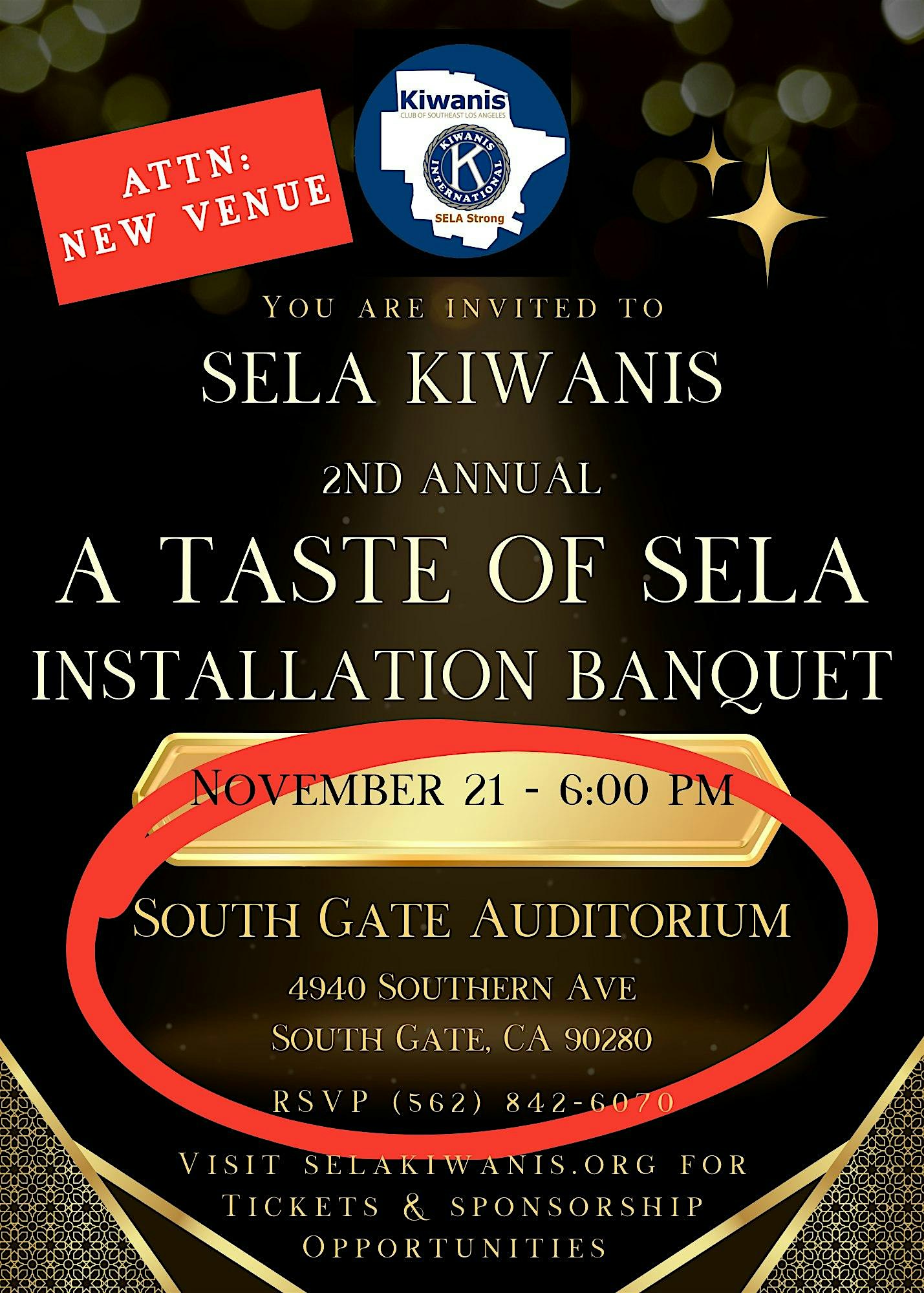3rd Annual Taste of SELA Installation Banquet