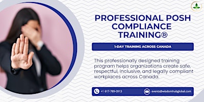 1-Day Expert-Led Professional POSH Compliance Training® in Montreal