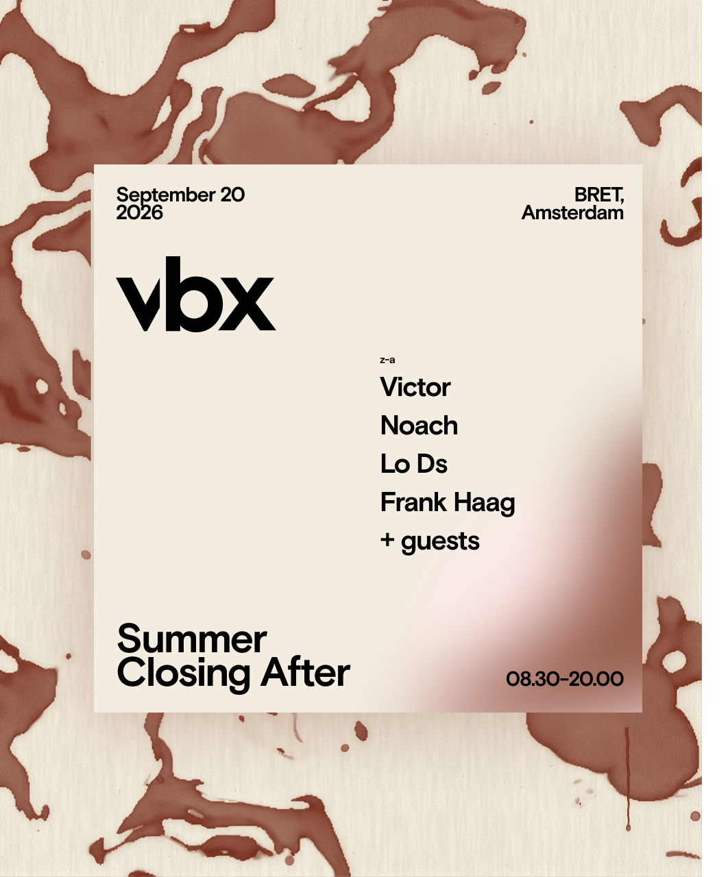 VBX SUMMER CLOSING AFTER