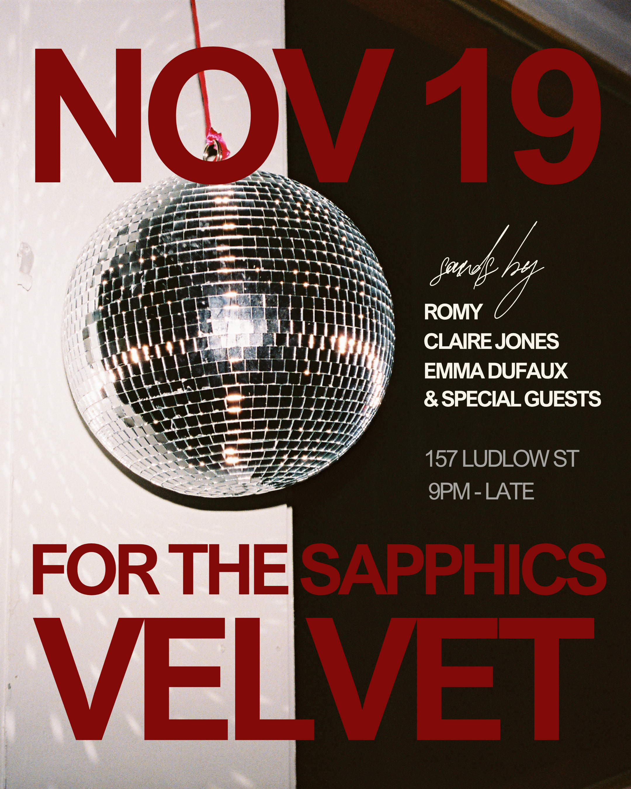 VELVET DISCO – NOVEMBER 19