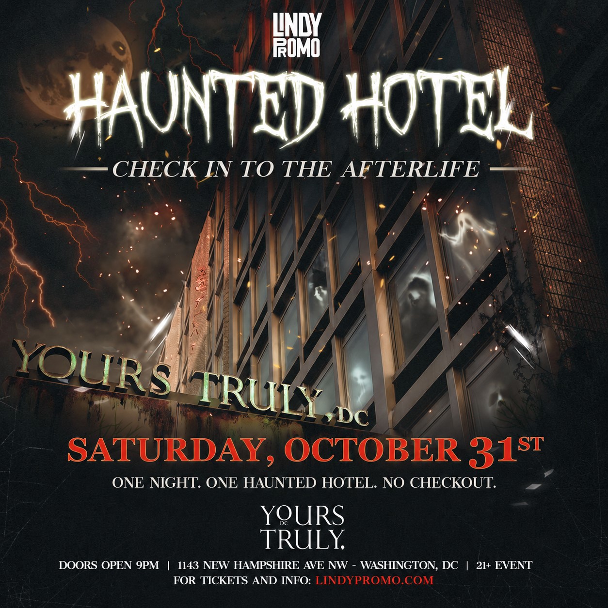 Halloweens Haunted Hotel Party 10/31 at Yours Truly DC