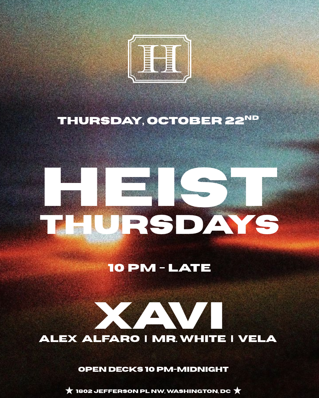 HEIST THURSDAY: 10/22