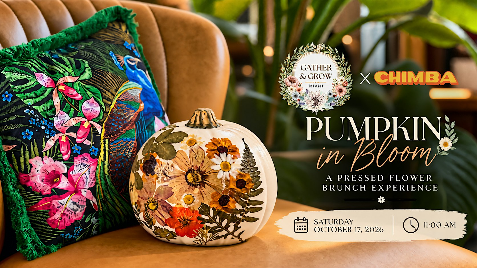 Pumpkin in Bloom ~ A Pressed Flower Experience