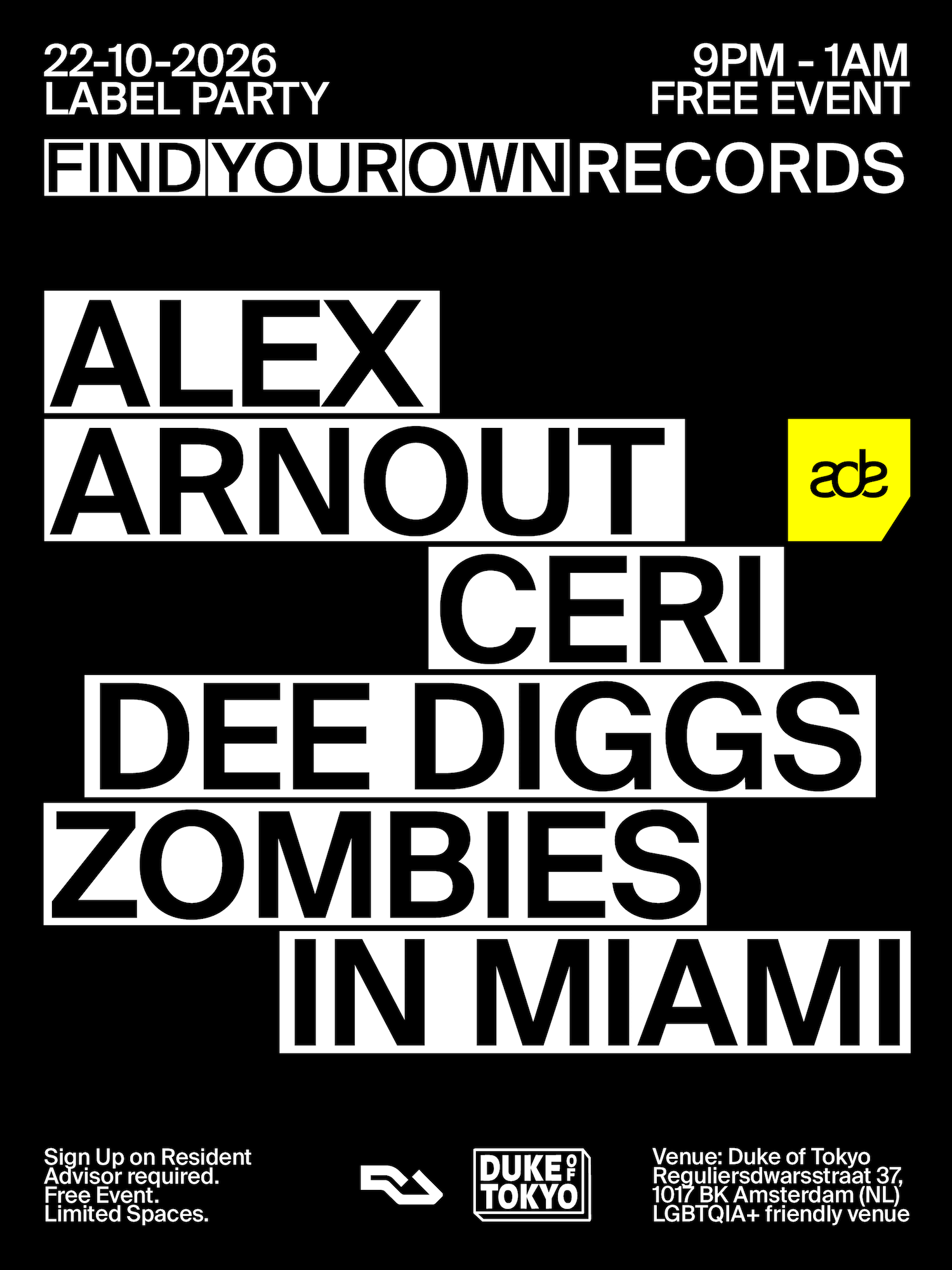 Find Your Own Records ADE Party