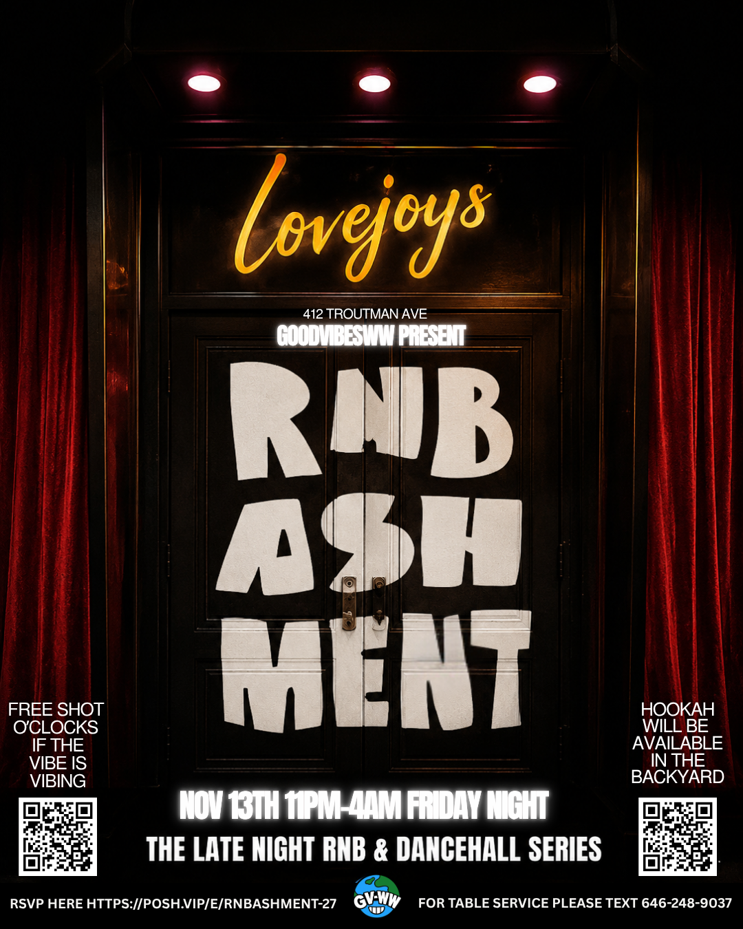 RN'BASHMENT   @ LOVEJOYS "The Late night Dancehall and Rnb party"