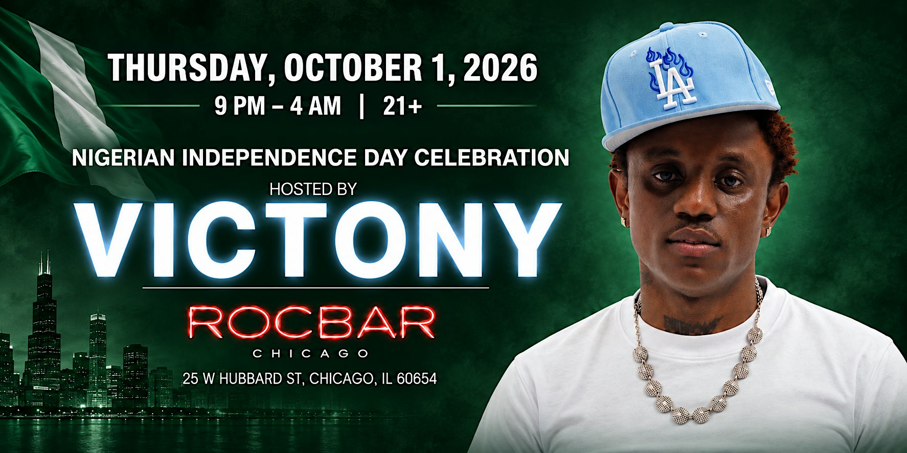 Victony Hosts Nigerian Independence Day | Thu, Oct. 1 at RocBar