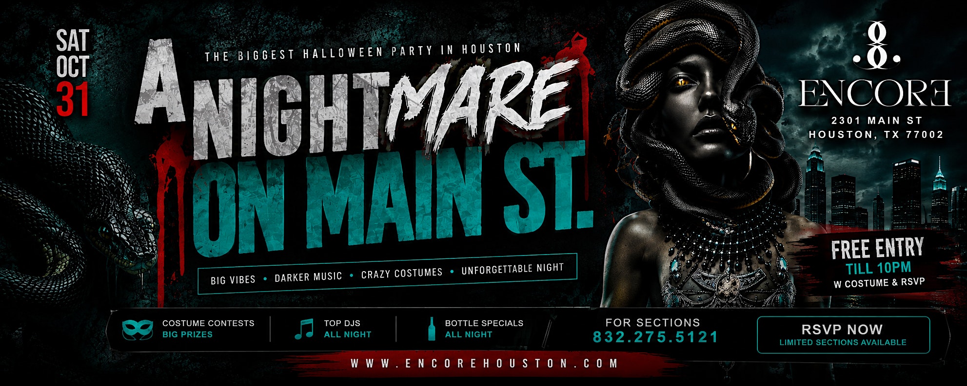 A NIGHTMARE ON MAIN ST! HOUSTON HALLOWEEN COSTUME PARTY