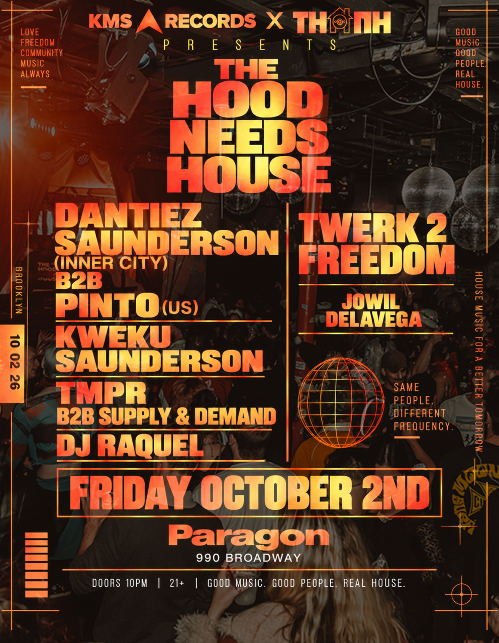 The Hood Needs House: Dantiez Saunderson b2b Pinto, Kweku Saunderson, TMPR, DJ RaQuel & More