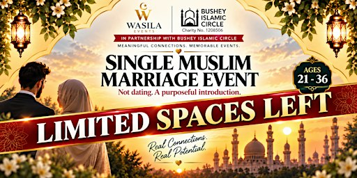 SINGLE MUSLIM BUSHEY - 1 FEMALE SPACE & 4 MALE SPACES LEFT