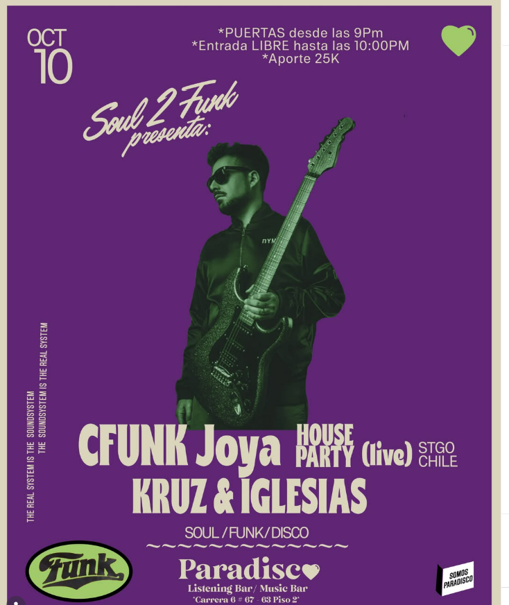 Soul 2 Funk presenta: CFUNK Joya House Party / Kruz & Iglesias