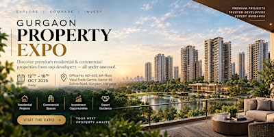 GURGAON PROPERTY EXPO 2026 ONE DESTINATION. ENDLESS PROPERTY POSSIBILITIES.