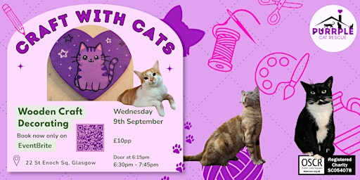 Wooden Craft Decorating with Cats!