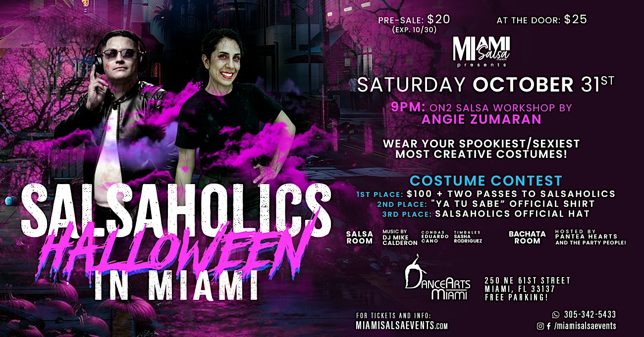Salsaholics: "Halloween In Miami" at DanceArts Miami!
