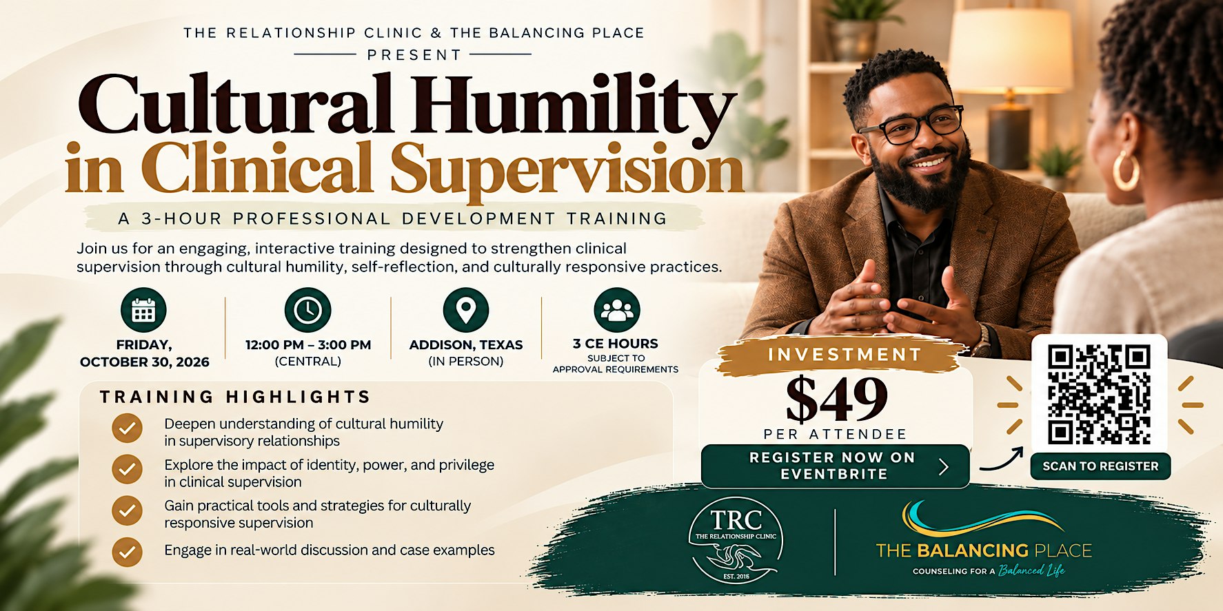 Cultural Humility into Clinical Supervision: A 3-Hour CE Training