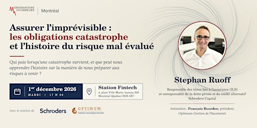 Assurer l'imprévisible : les obligations catastrophe