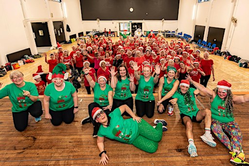 Zumba Gold Dressed as Santa
